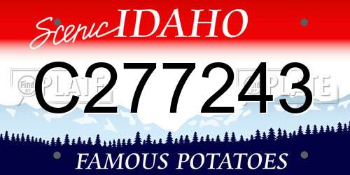 C277243 Idaho License Plate