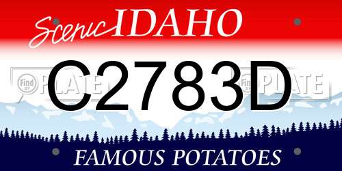 C2783D Idaho License Plate