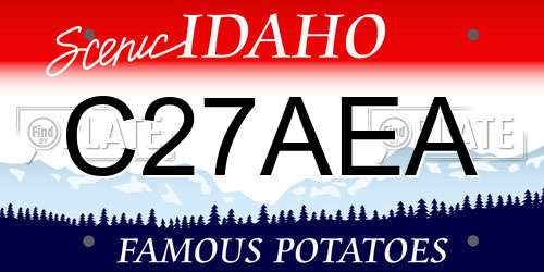 C27AEA Idaho License Plate