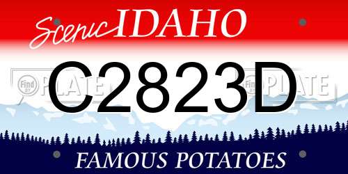 C2823D Idaho License Plate