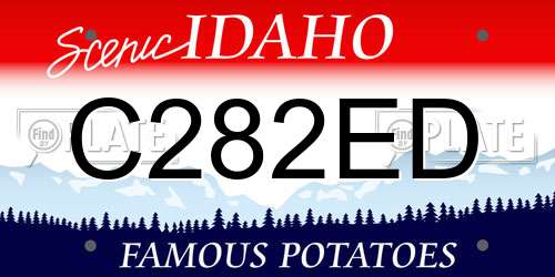 C282ED Idaho License Plate