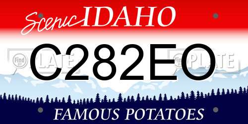 C282EO Idaho License Plate