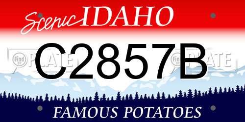 C2857B Idaho License Plate