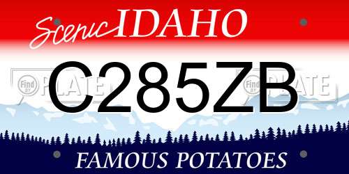 C285ZB Idaho License Plate