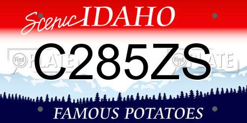 C285ZS Idaho License Plate