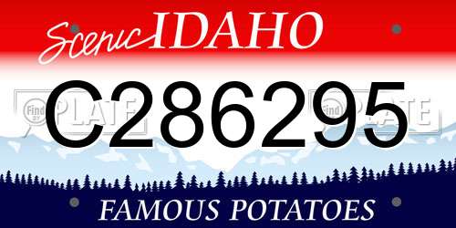 C286295 Idaho License Plate