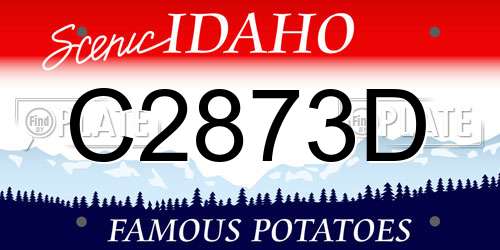 C2873D Idaho License Plate