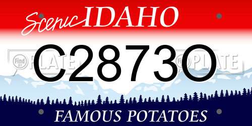 C2873O Idaho License Plate