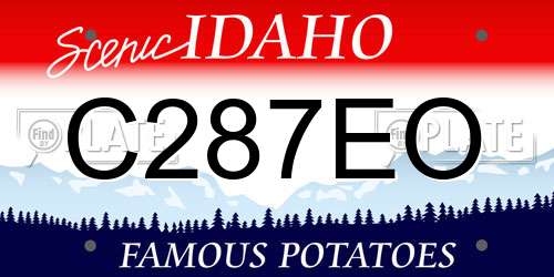 C287EO Idaho License Plate