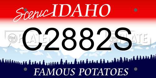 C2882S Idaho License Plate