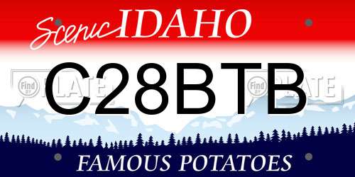 C28BTB Idaho License Plate