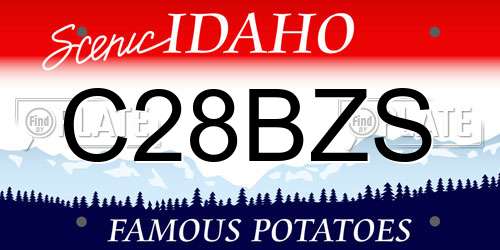 C28BZS Idaho License Plate