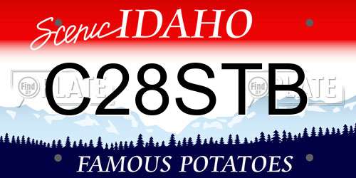 C28STB Idaho License Plate