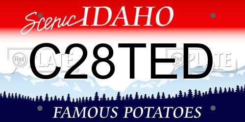 C28TED Idaho License Plate