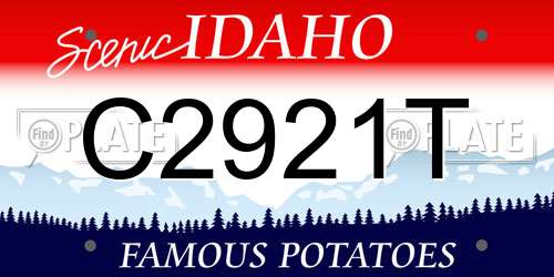 C2921T Idaho License Plate