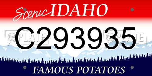 C293935 Idaho License Plate