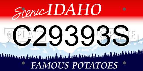 C29393S Idaho License Plate