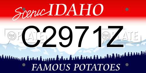 C2971Z Idaho License Plate
