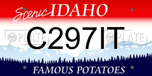 C297IT Idaho License Plate