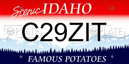 C29ZIT Idaho License Plate