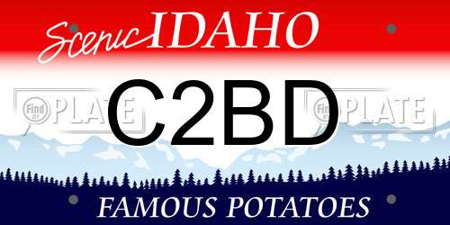 C2BD Idaho License Plate