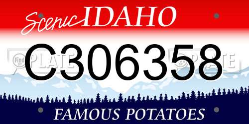C306358 Idaho License Plate