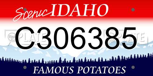 C306385 Idaho License Plate