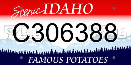 C306388 Idaho License Plate