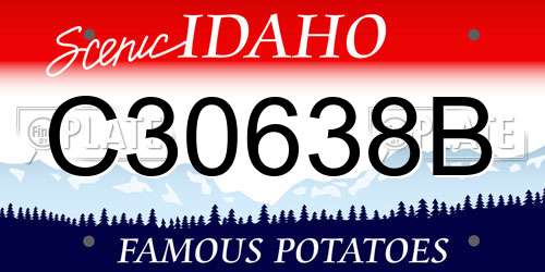 C30638B Idaho License Plate