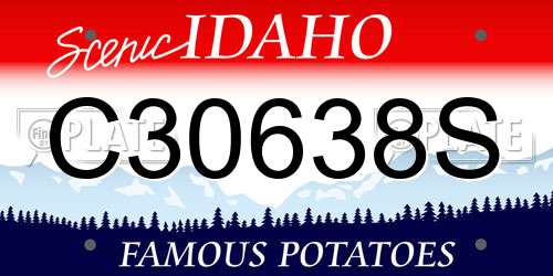C30638S Idaho License Plate