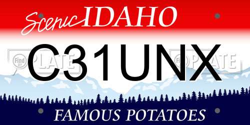 C31UNX Idaho License Plate