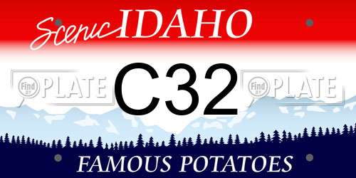 C32 Idaho License Plate