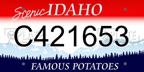 C421653 Idaho License Plate