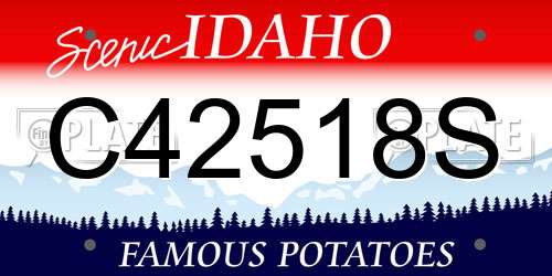 C42518S Idaho License Plate