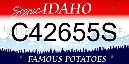 C42655S Idaho License Plate