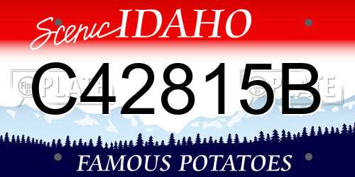 C42815B Idaho License Plate