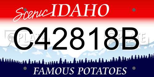 C42818B Idaho License Plate
