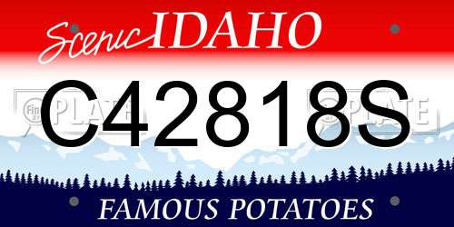C42818S Idaho License Plate