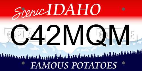 C42MQM Idaho License Plate