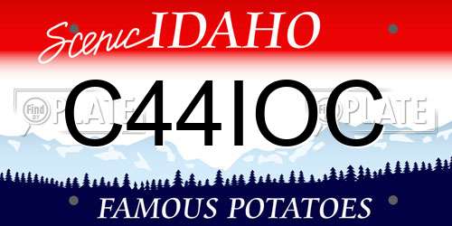 C44IOC Idaho License Plate