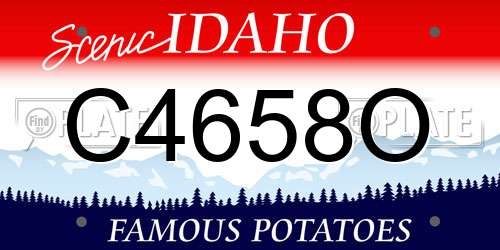 C4658O Idaho License Plate