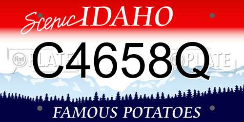 C4658Q Idaho License Plate