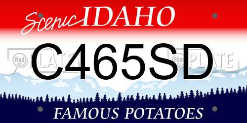 C465SD Idaho License Plate