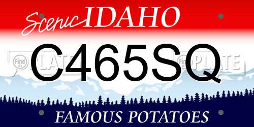 C465SQ Idaho License Plate