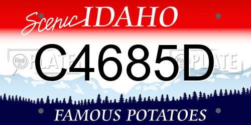 C4685D Idaho License Plate
