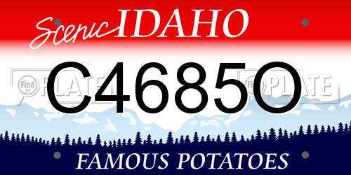 C4685O Idaho License Plate