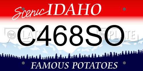 C468SO Idaho License Plate