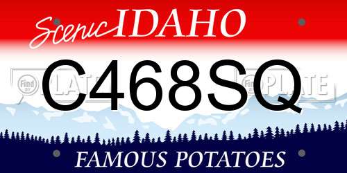 C468SQ Idaho License Plate