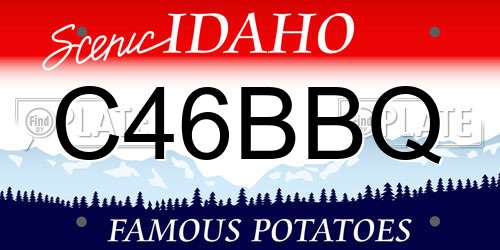 C46BBQ Idaho License Plate