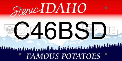 C46BSD Idaho License Plate